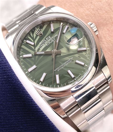 rolex datejust green dail|rolex datejust 36mm green dial.